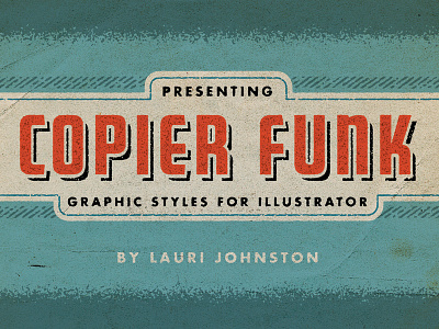 Copier Funk Graphic Styles for Illustrator