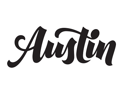 Austin austin lettering script texas
