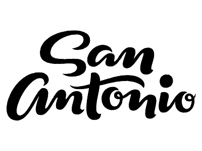 San Antonio funky lettering san antonio script texas