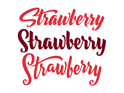 Strawberry Strawberry Strawberry lettering script strawberry swash type