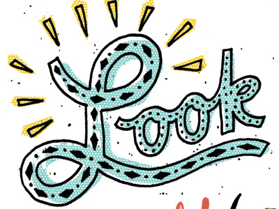 Look hand drawn type look