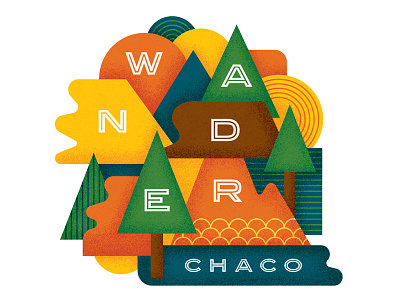 Wander • Chaco abstract chaco geometric mcjclient mountains shapes sticker wander woodland