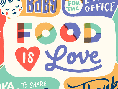 Food Is Love culture food illustration lettering love spaghetti unity