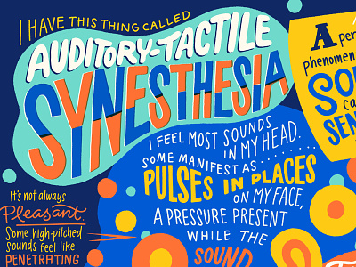 Auditory-Tactile Synesthesia feeling hand lettering illustration infographic music senses sound synesthesia touch