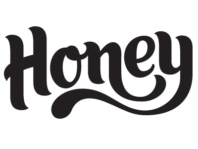 Honey custom honey lettering type