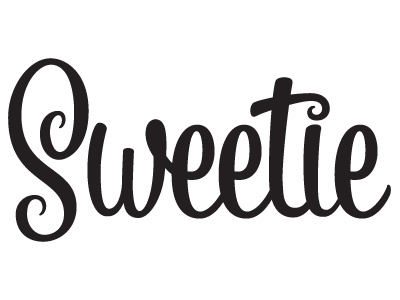 Sweetie lettering script sweetie type vector