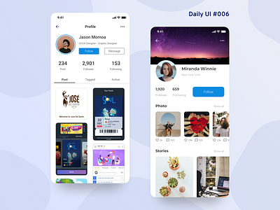 Daily UI 006 User Profile daily 006 daily 100 challenge dailyui dailyuichallenge ui design uidesign