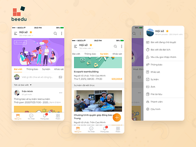 Beework - Newsfeed mobile ui design uidesign