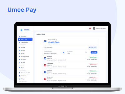 Umee Pay Balance Management Website