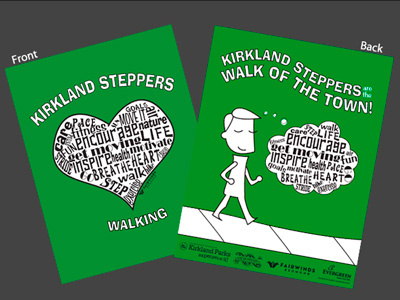 Kirkland Steppers-T-shirts 2012 health illustration senior shirt t shirt typography walking