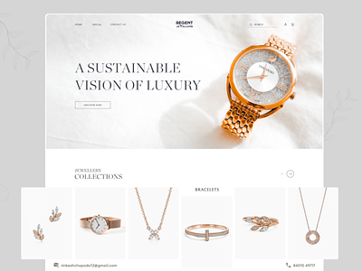 Jewellery website design adobe xd concept design e-commerce fashion figma illustration jewellery landingpage webdesign website