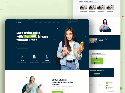 Online course landing page