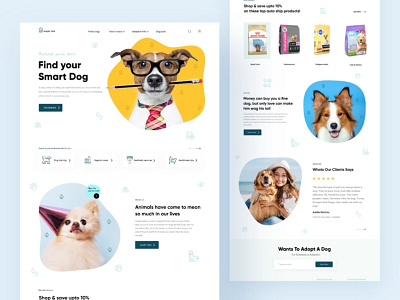 Pet Adoption Landing Page concept design figma illustration landing page redesign webdesign