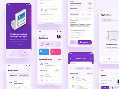 Job Potal iOS App by Aidas Ciziunas on Dribbble