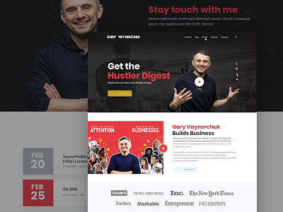 Gary Vaynerchuk Redesign branding landing landing page web web design