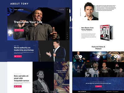 Tony Robbins Redesign branding landing landing page web web design
