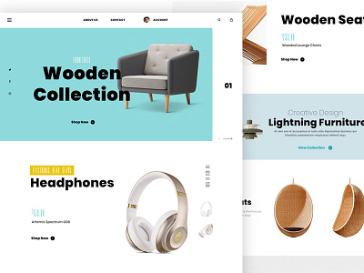 Ecommerce Store Concept Web branding design landing ui ux web web design