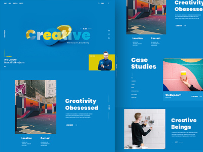 Creative Agency v3 branding design illustration landing landing page ui vector web web design