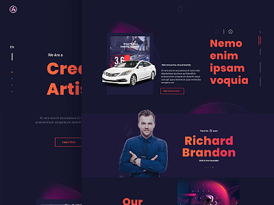 Creative Agency v2 branding design icon illustration landing landing page logo ui ux vector web web design website