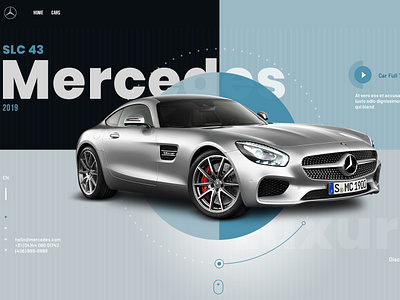 Mercedes Mockup branding design landing landing page ui web web design