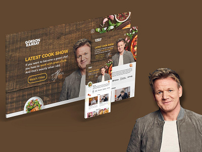 Gordon Ramsay Landing Page Mockup chef gordon design with jackson funnel duo funnel duo media gordon ramsay graphic design hero hero masterclass jackson yew landing page mockup mockups