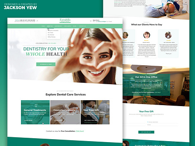 Redesign - Estrabillo Dental Group branding design funnel landing landing page personal branding ui web web design website