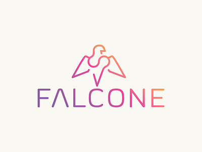 Falcone brand identity falcon icecream lineart logo logodesign