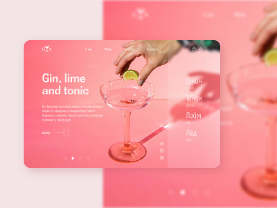 CONCEPT GIN AND TONIC concept design gin page store tonic ui web design