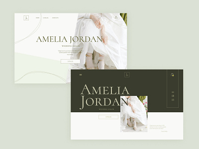 Wedding salon concept bridal bride concept design page shop ui web design wedding