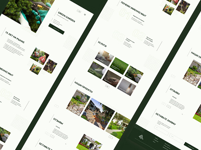 Landing page for landscape design studio concept design garden green landing landscape page ui web design