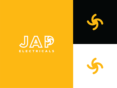 JAP Electricals - Brand Identity branding design designer electric identity illustration kantaap logo minimal