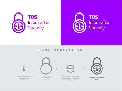 TCS Information Security branding design identity illustration illustrator information information security lock logo minimal security tata tcs software vector
