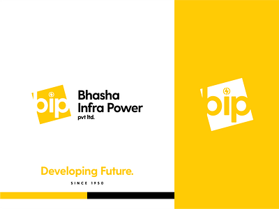 Bhasha Infra Power bhasha bip branding design designer development icon identity illustration illustrator infrastructure kantaap logo minimal power vector