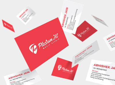 Plectrum Hit - Business Cards branding business card design designer identity illustration illustrator kantaap logo minimal music plectrum