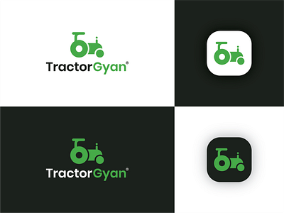 Tractor Gyan Logo & Design Concept app appicon branding design designer farmer farming identity illustration kantaap knowledge knowledgebase logo minimal tractor tractors