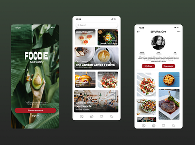 Foodie app app branding design graphic design ui ux