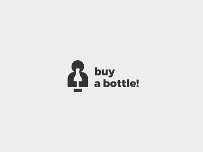 Buy a bottle! Logo branding flat identity logo logotype minimalist negative negative space negative space logo