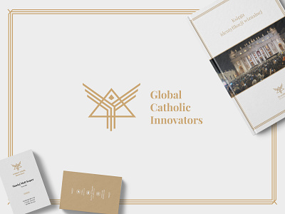 Global Catholic Innovators - Identity branding catholic design gold identity innovators logo typography white
