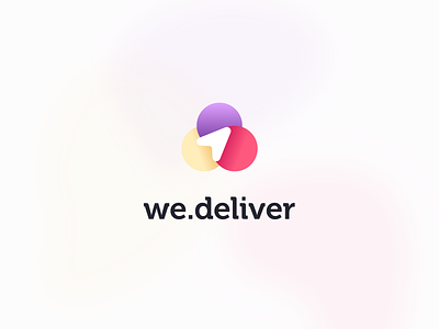 we.deliver arrow box branding brightness clean colorful delivery geo lineart logo logotype simple
