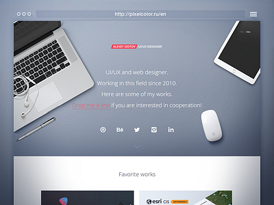 Personal Site alexey contact design designer izotov page personal pixelcolor portfolio site ui website