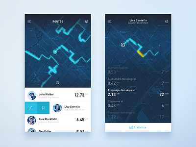 Map App concept : #1 concept geo gis interface ios map mobile route statistics trace ui ux