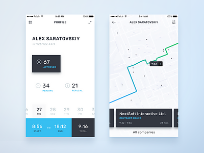 Map App concept : #2 concept geo gis interface ios map mobile route statistics trace ui ux