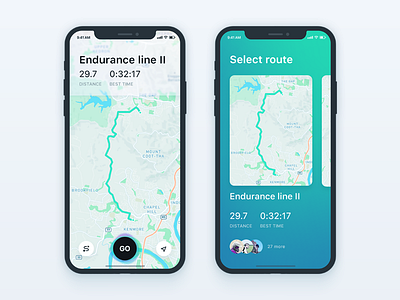 Map on iPhone X basemaps clean geo ios iphone x map minimal mobile navigation route ui