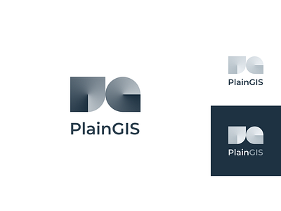 PlainGIS : logo angled gradient brand and identity branding clean logo geo geometric gis gradient logo identity logo logotypedesign minimalism simple logo