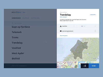 NextGIS | Data (WIP) part 2 checkout design geo geodata gis interface layers map ui ux