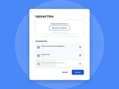 Drag&Drop template added business crm design dialog downloading drag and drop figma files icon interface modal window pattern popup system typography ui uploading ux web