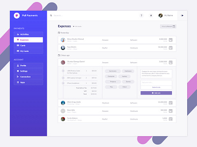 Pali Payment Dashboard Concept by Charlesmudy on Dribbble