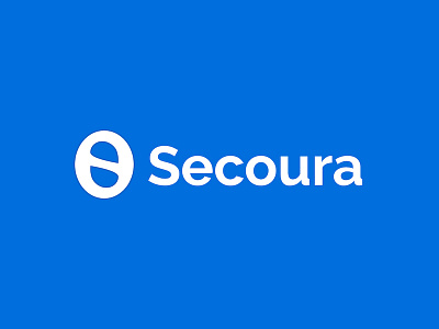 S logo created for Secoura blue design graphic logo s logo startup