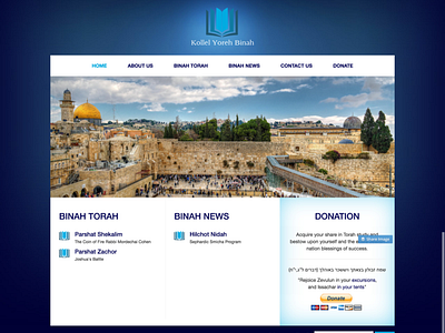 Blogging and donation website for Jewish community