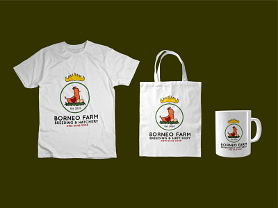 Logo Design for Merchandise - Borneo Farm: Breeding and Hatchery branding commercial logo design flat graphic design icon illustration logo logo design merchandise merchandise logo minimal ui vector